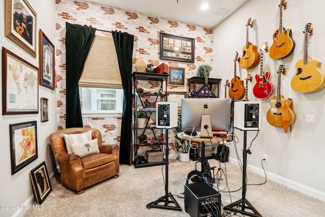 interior space with carpet floors