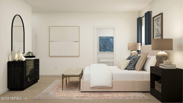 view of carpeted bedroom