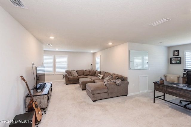 view of carpeted living room