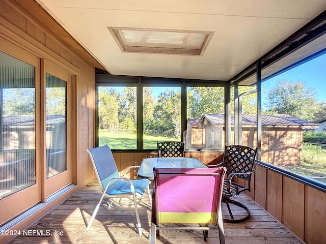 view of sunroom