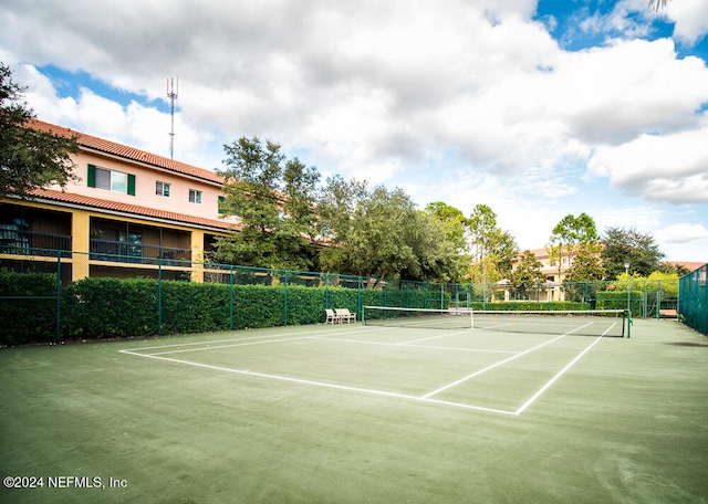 view of tennis court