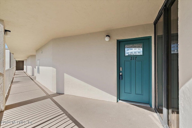 view of doorway to property