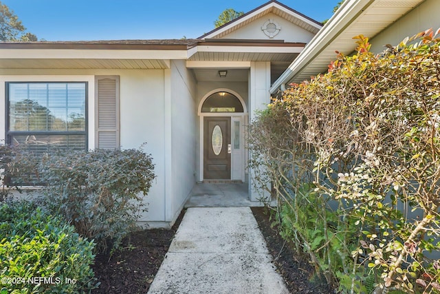 view of doorway to property