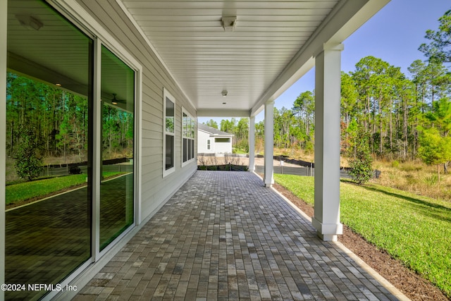 view of patio with a porch