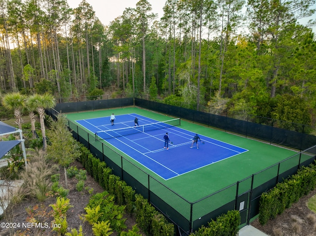 view of tennis court