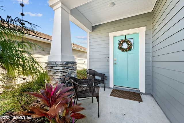 view of doorway to property