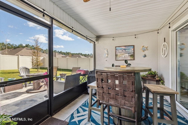 view of sunroom