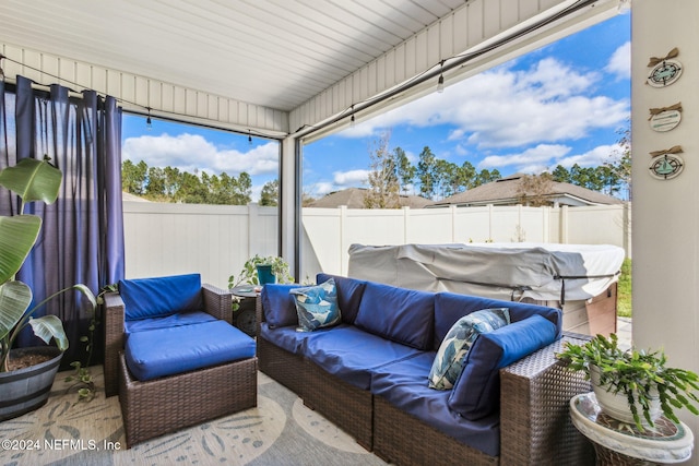 view of sunroom