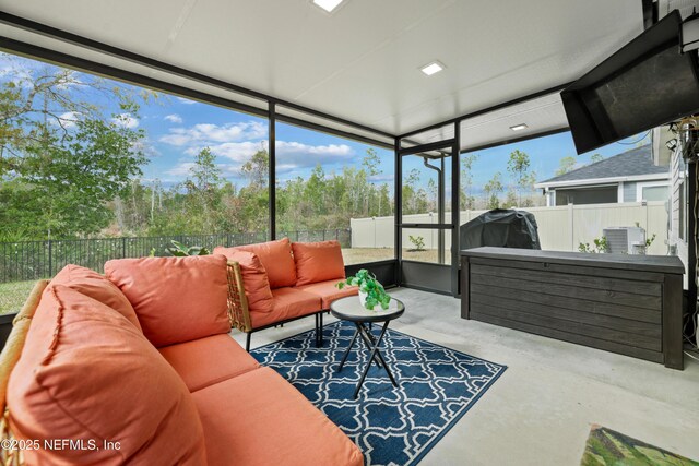 view of sunroom / solarium