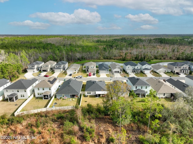 aerial view featuring a residential view