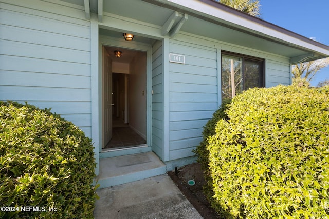 view of doorway to property