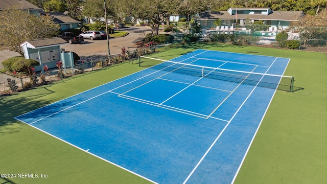 view of sport court featuring basketball court