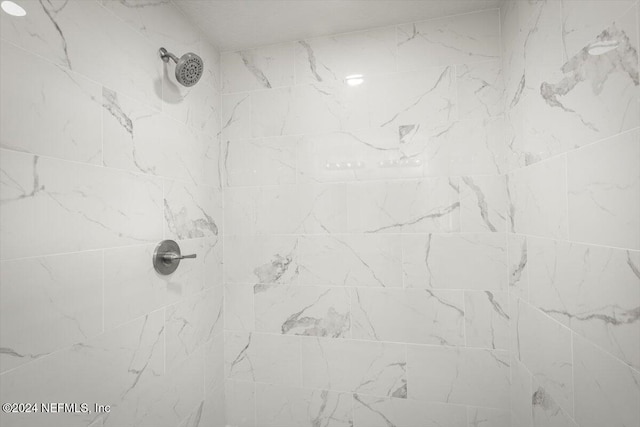 room details featuring a tile shower