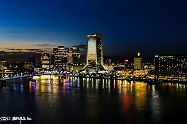 view of city featuring a water view