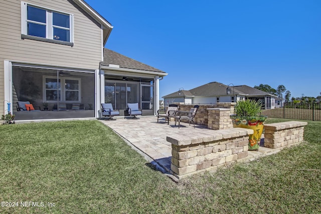 exterior space featuring a sunroom