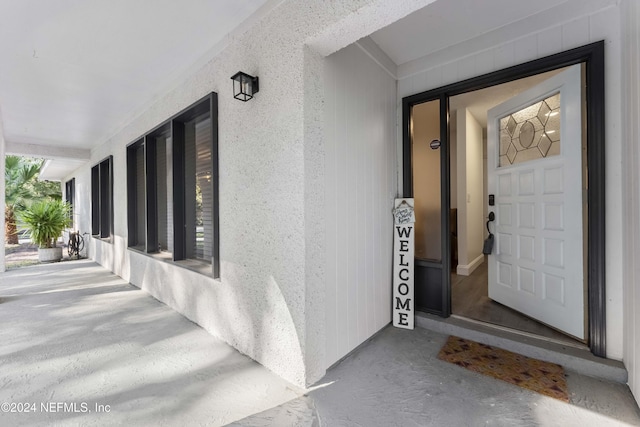 view of doorway to property