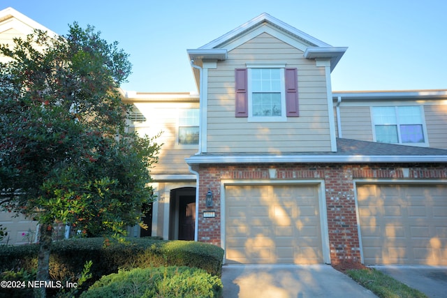 view of front of home featuring a garage