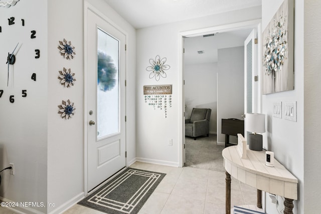 view of tiled entrance foyer