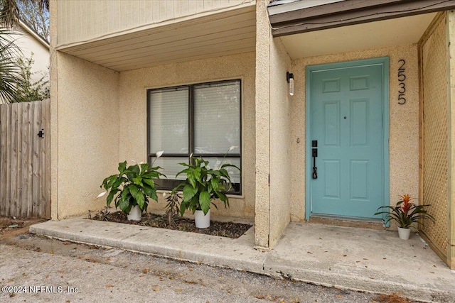 view of doorway to property