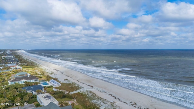 property view of water featuring a view of the beach