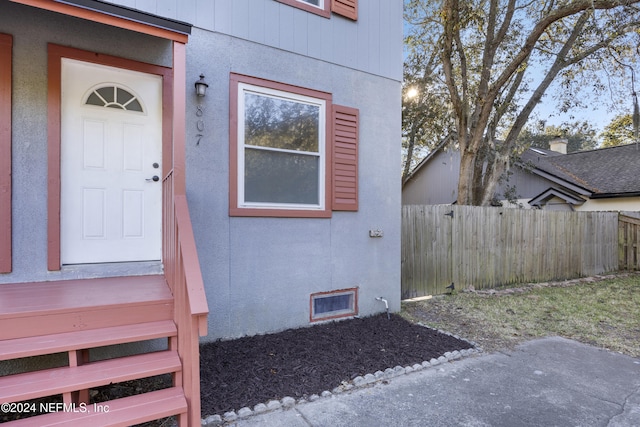 view of doorway to property