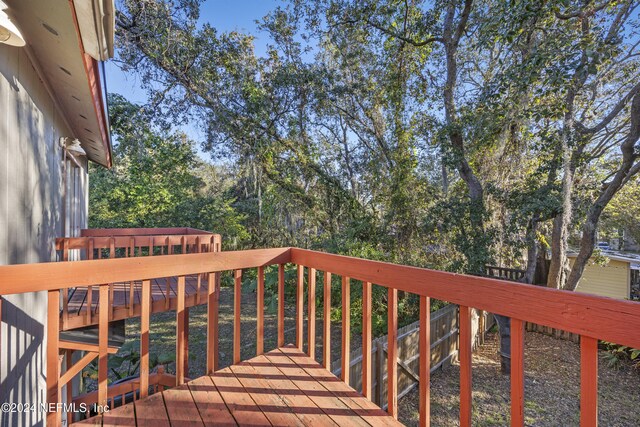 view of wooden deck