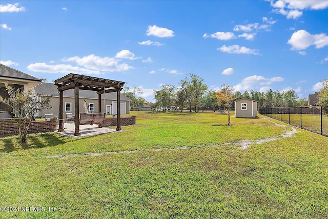 11018 Seneca Ln, Glen St Mary, FL 32040 - view of yard with a pergola and a patio