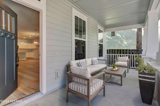 balcony with covered porch