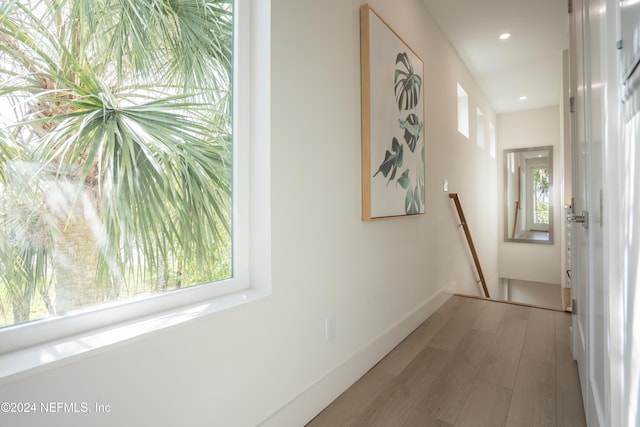 2 Sanchez Cv, Saint Augustine, FL 32080 - corridor featuring wood finished floors, recessed lighting, and baseboards