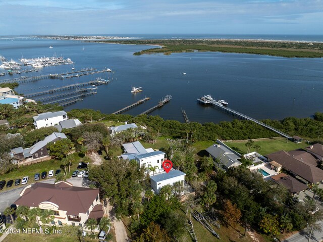 2 Sanchez Cv, Saint Augustine, FL 32080 - aerial view of property's location with a large body of water and a marina