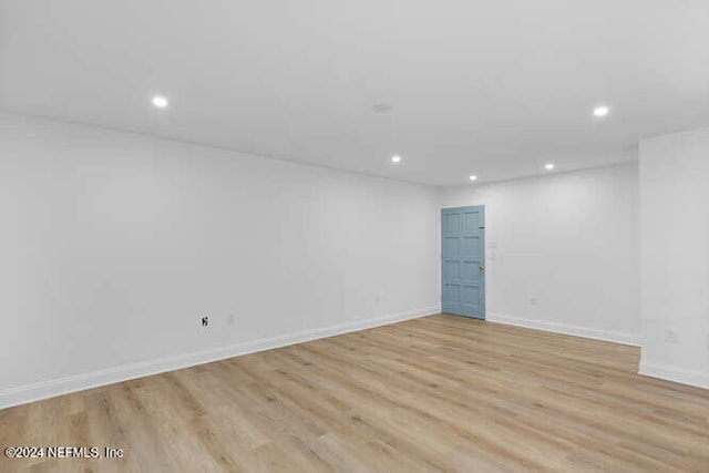 empty room featuring light hardwood / wood-style floors