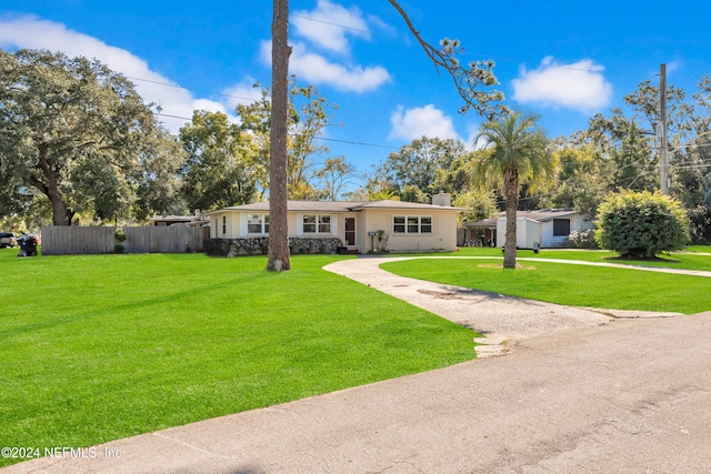 7305 Poinciana St, Jacksonville, FL 32217 - ranch-style house featuring a chimney and stucco siding