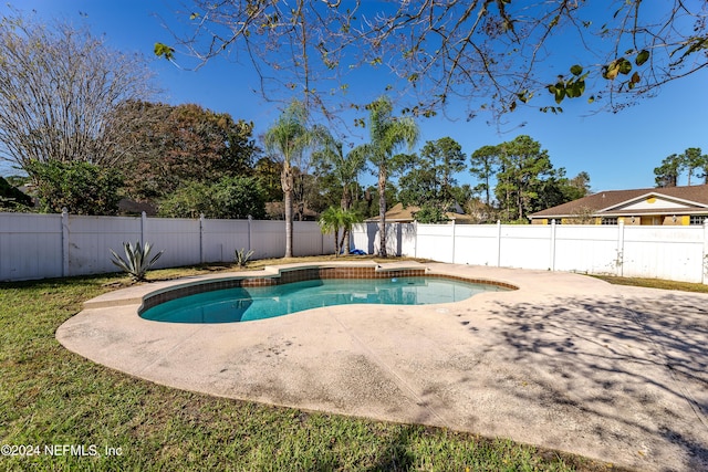 view of pool featuring a patio area