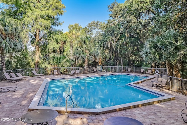 view of pool with a patio