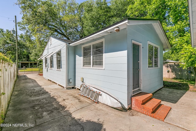 exterior space featuring a patio