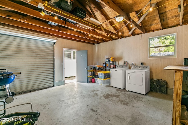 interior space featuring washer and dryer