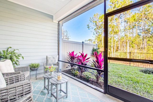 view of sunroom / solarium