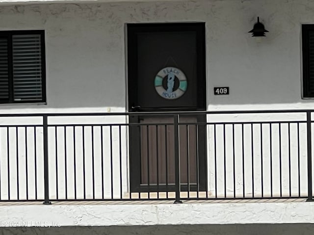 view of doorway to property