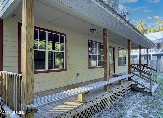 exterior space with a porch