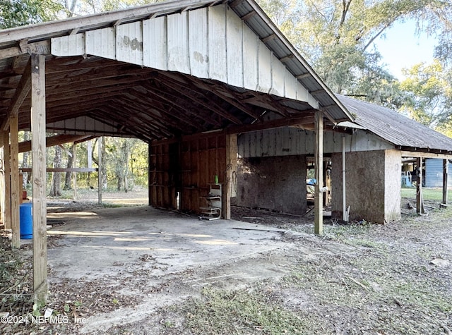 view of parking / parking lot