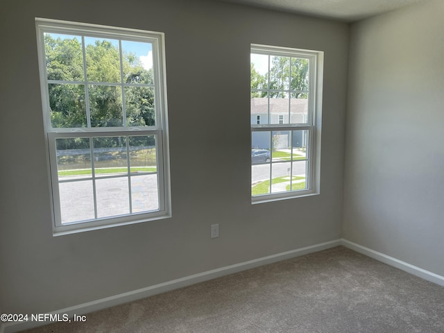 view of carpeted empty room