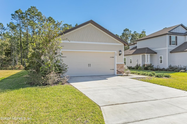 view of front of home with a front lawn