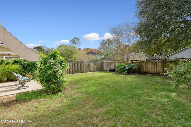 view of yard with a patio