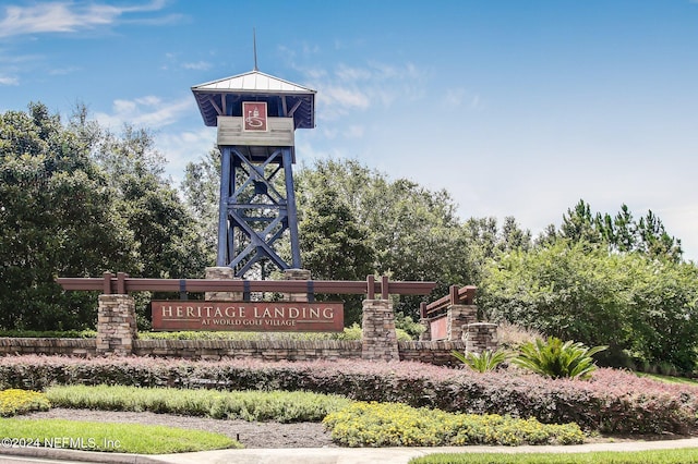 view of community sign