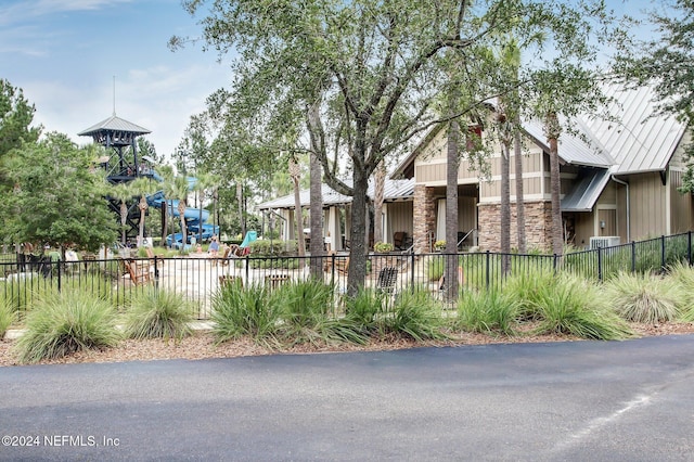 exterior space featuring a playground