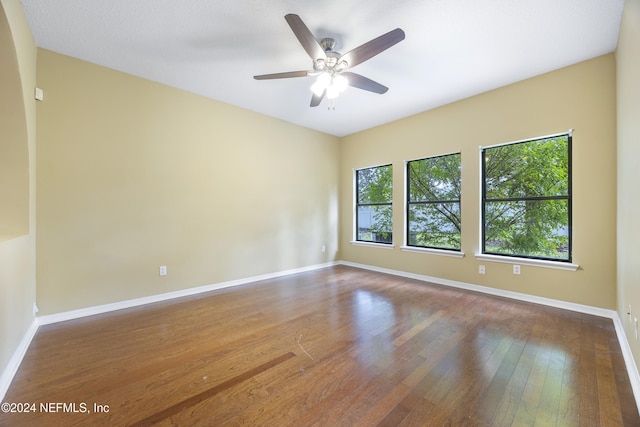 532 Dry Branch Way, Saint Johns, FL 32259 - unfurnished room with hardwood / wood-style floors and ceiling fan