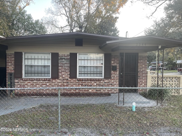 view of front of home