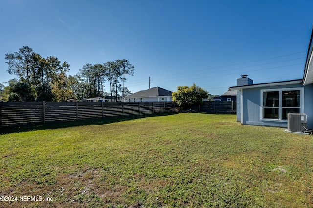 view of yard with cooling unit