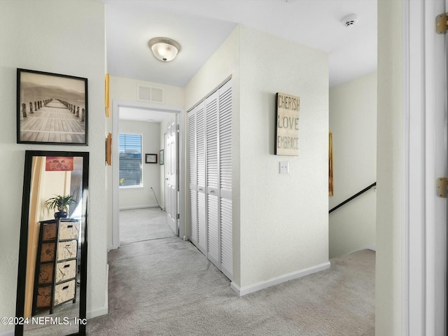 156 Sandy Beach Ln, Atlantic Beach, FL 32233 - hallway featuring carpet flooring and an upstairs landing