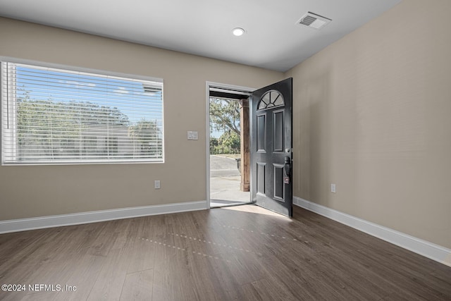 entrance foyer with hardwood / wood-style flooring